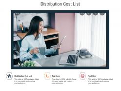 Distribution cost list ppt powerpoint presentation inspiration information cpb