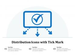 Distribution icons with tick mark