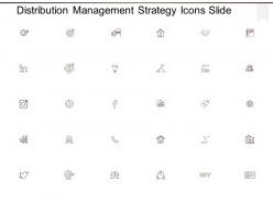 Distribution management strategy icons slide ppt powerpoint presentation diagram lists