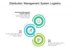 Distribution management system logistics ppt powerpoint presentation show cpb
