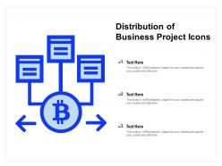 Distribution of business project icons