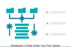Distribution of data center icon from stacks