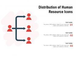 Distribution of human resource icons