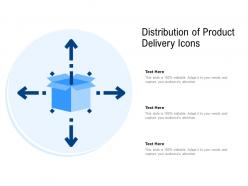 Distribution of product delivery icons