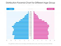 Distribution pyramid chart for different age group