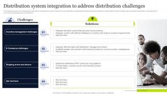 Distribution System Integration To Address Distribution Challenges