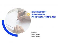 Distributor Agreement Proposal Template Powerpoint Presentation Slides