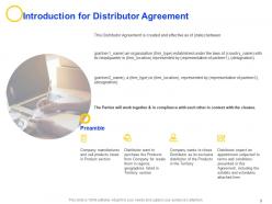 Distributor agreement proposal template powerpoint presentation slides