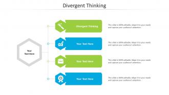 Divergent thinking ppt powerpoint presentation visual aids diagrams cpb