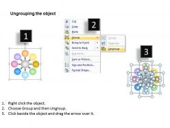 Diverging and converging process 8 stages circular flow motion diagram powerpoint templates