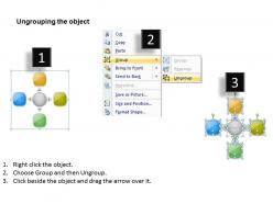 Diverging number of processes and their flow 4 stages circular diagram powerpoint templates