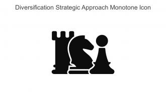 Diversification Strategic Approach Monotone Icon In Powerpoint Pptx Png And Editable Eps Format