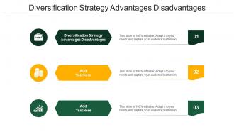 Diversification Strategy Advantages Disadvantages Ppt Infographics Inspiration Cpb
