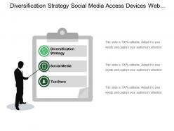 Diversification strategy social media access devices web analytics