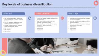 Diversification Strategy To Manage Business Key Levels Of Business Diversification Strategy SS