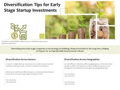 Diversification tips for early stage startup investments