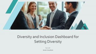 Diversity And Inclusion Dashboard For Setting Diversity PPT Template AT
