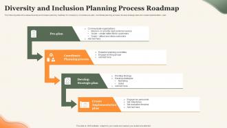 Diversity And Inclusion Planning Process Roadmap