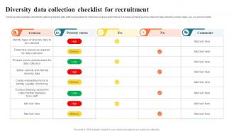 Diversity Data Collection Checklist For Recruitment