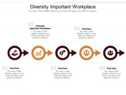 Diversity important workplace ppt powerpoint presentation icon infographics cpb