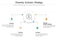 Diversity inclusion strategy ppt powerpoint presentation infographics professional cpb