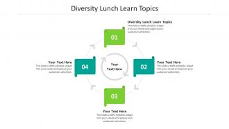 Diversity lunch learn topics ppt powerpoint presentation professional demonstration cpb