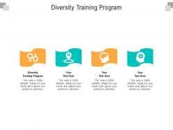 Diversity training program ppt powerpoint presentation model graphics tutorials cpb