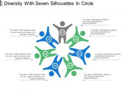 Diversity With Seven Silhouettes In Circle