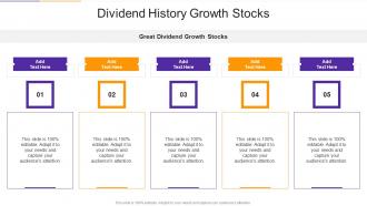 Dividend History Growth Stocks In Powerpoint And Google Slides Cpb