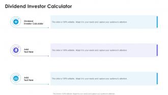 Dividend Investor Calculator In Powerpoint And Google Slides Cpb