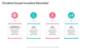Dividend Issued Investors Recorded In Powerpoint And Google Slides Cpb