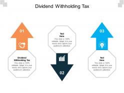 Dividend withholding tax ppt powerpoint presentation summary cpb