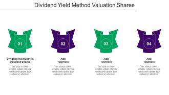 Dividend Yield Method Valuation Shares Ppt Powerpoint Presentation Ideas Portfolio Cpb