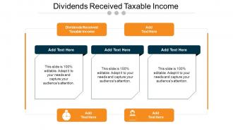 Dividends Received Taxable Income Ppt Powerpoint Presentation Ideas Inspiration Cpb