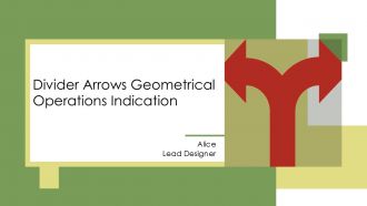 Divider Arrows Geometrical Operations Indication PPT Template AT
