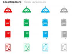 Divider school bag book abacus ppt icons graphics