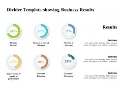 Divider Template Showing Business Results