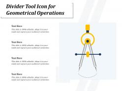 Divider tool icon for geometrical operations