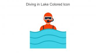 Diving In Lake Colored Icon In Powerpoint Pptx Png And Editable Eps Format