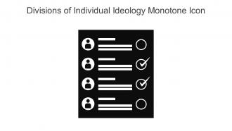 Divisions Of Individual Ideology Monotone Icon In Powerpoint Pptx Png And Editable Eps Format
