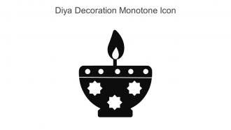 Diya Decoration Monotone Icon In Powerpoint Pptx Png And Editable Eps Format