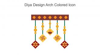 Diya Design Arch Colored Icon In Powerpoint Pptx Png And Editable Eps Format