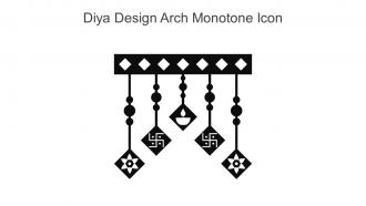 Diya Design Arch Monotone Icon In Powerpoint Pptx Png And Editable Eps Format