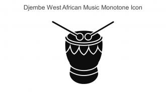 Djembe West African Music Monotone Icon In Powerpoint Pptx Png And Editable Eps Format