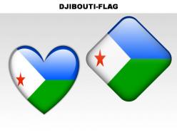 Djibouti country powerpoint flags