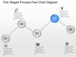 Dk five staged process flow chart diagram powerpoint template