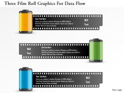 Dk three film roll graphics for data flow powerpoint template