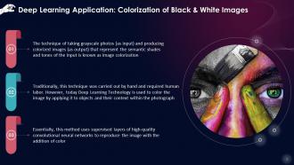 DL Applications Colorization Of Black And White Images Training Ppt
