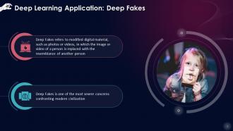 DL Applications Deep Fakes Training Ppt