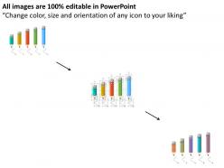 Dl five staged pencil bar graph flat powerpoint design